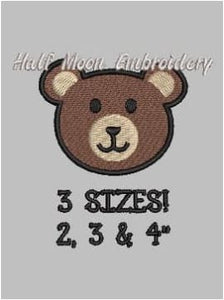 Bundle discount ♥ Memory bear pattern / teddy bear “JOSHI” ✚ face  embroidery design