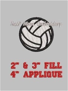 Volleyball Embroidery Design