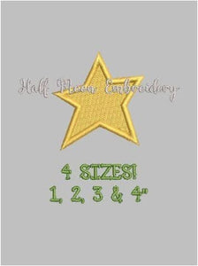 Whimsical Star Embroidery Design