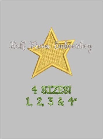 Whimsical Star Embroidery Design