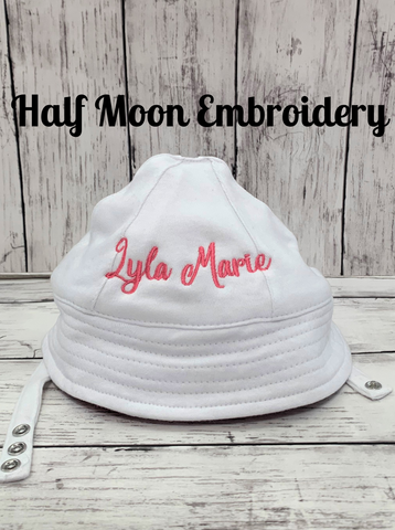 Personalized White Bucket Hat