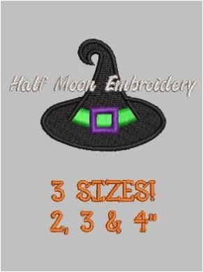 Witch Hat Embroidery Design