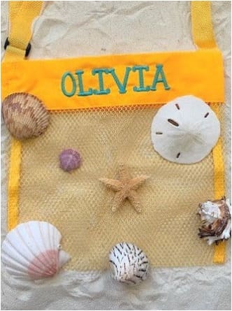 Personalized Yellow Sea Shell Bag